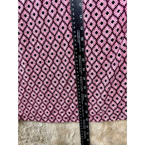 Croft Barrow NWT 1X tshirt, pink-black, curved hem, crew neck, brand new - Picture 5 of 13